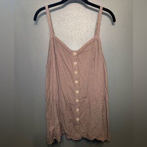 TORRID Linen Button Detail Tank Top